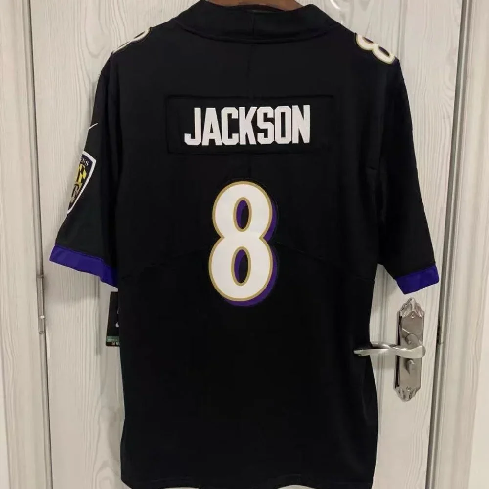 Black fan jersey of Lamar Jackson (No. 8) of the Baltimore Ravens - Picture 2 of 4